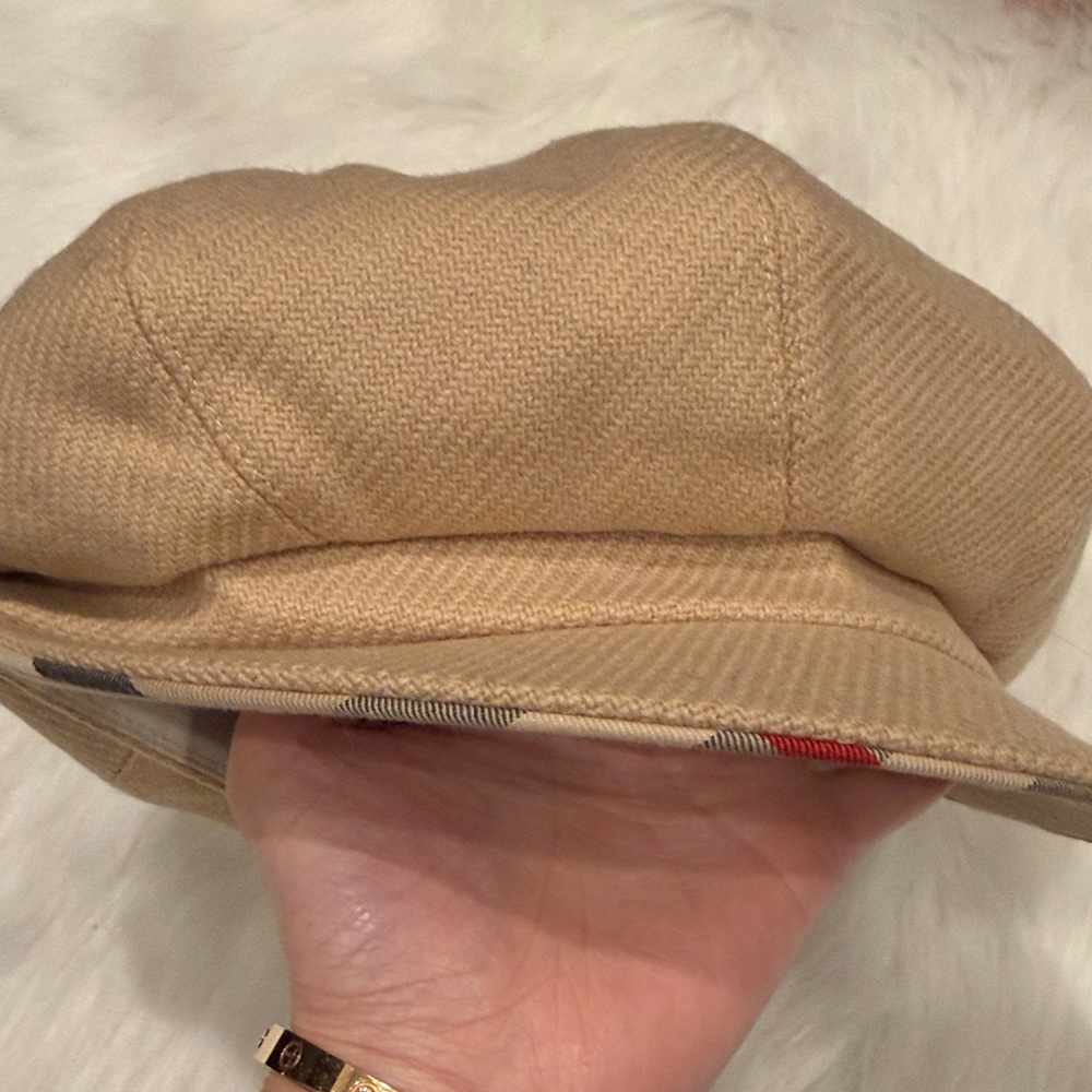 Burberry Beige Checkered Lining Cap